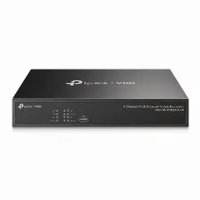 Nvr Tp-link Vigi Vigi Nvr1004h-4p 4 Canales, 720p, 1080p, 2160p, Hdd Max. 10 Tb, Negro
